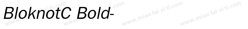 BloknotC Bold字体转换